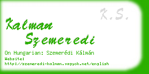 kalman szemeredi business card